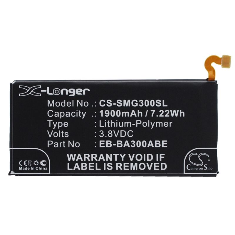 Li-Polymer Battery fits Samsung, galaxy a3, galaxy a3 duos, sm-a3000 3.8V, 1900mAh Mobile & SmartPhone Cameron Sino Technology Limited