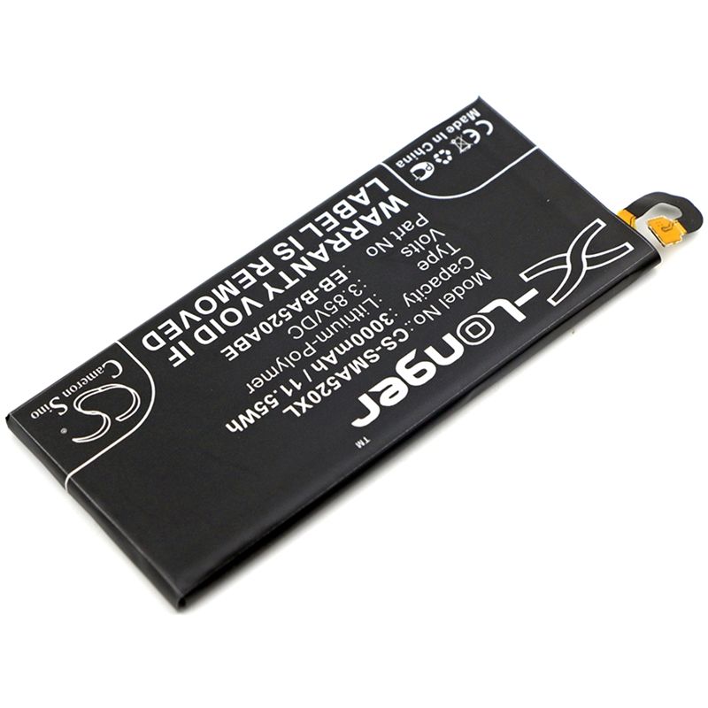 Li-polymer Battery Fits Samsung, Galaxy A5 2017, Sm-a520f, Sm-a520f/ds 3.85v, 3000mah Mobile & SmartPhone Cameron Sino Technology Limited