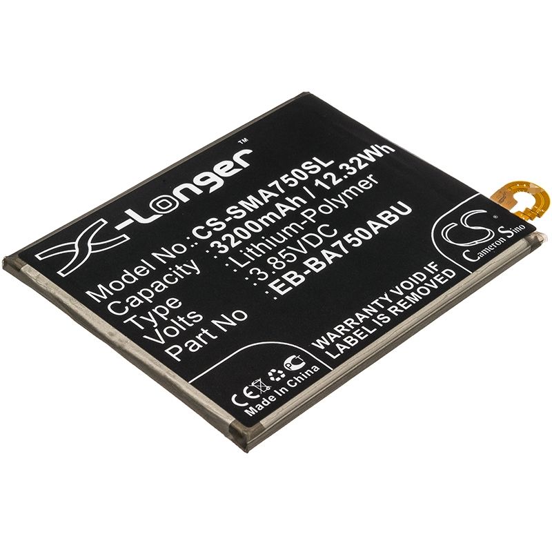Li-Polymer Battery fits Samsung, galaxy a7 2018, galaxy a7 2018 duos, sm-a750 3.85V, 3200mAh Mobile & SmartPhone Cameron Sino Technology Limited