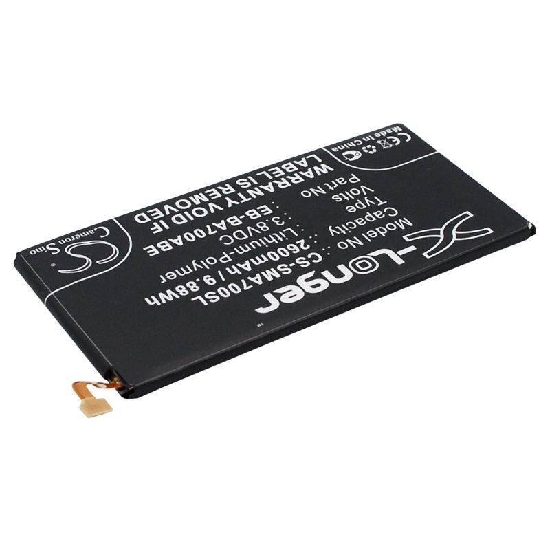 Li-Polymer Battery fits Samsung, galaxy a7, galaxy a7 duos, sm-a7000 3.8V, 2600mAh Mobile & SmartPhone Cameron Sino Technology Limited
