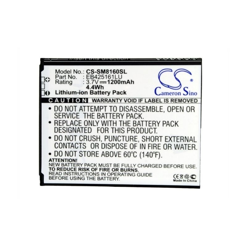 Li-ion Battery fits Samsung, galaxy ace 2, galaxy ace ii x, galaxy exhibit 3.7V, 1200mAh Mobile & SmartPhone Cameron Sino Technology Limited