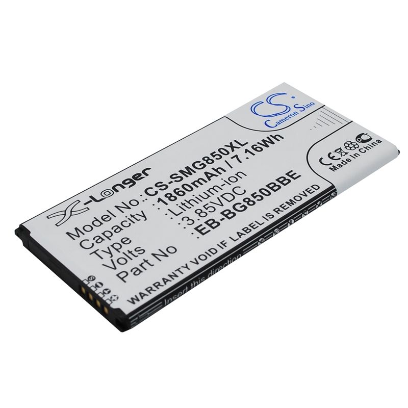 Li-ion Battery Fits Samsung, Galaxy Alpha, Galaxy Alpha Lte-a, Sm-g850 3.85v, 1860mah Mobile & SmartPhone Cameron Sino Technology Limited