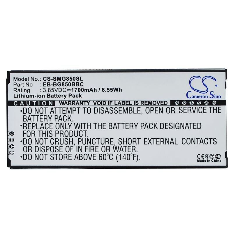 Li-ion Battery fits Samsung, galaxy alpha, galaxy alpha lte-a, sm-g850 3.85V, 1700mAh Mobile & SmartPhone Cameron Sino Technology Limited