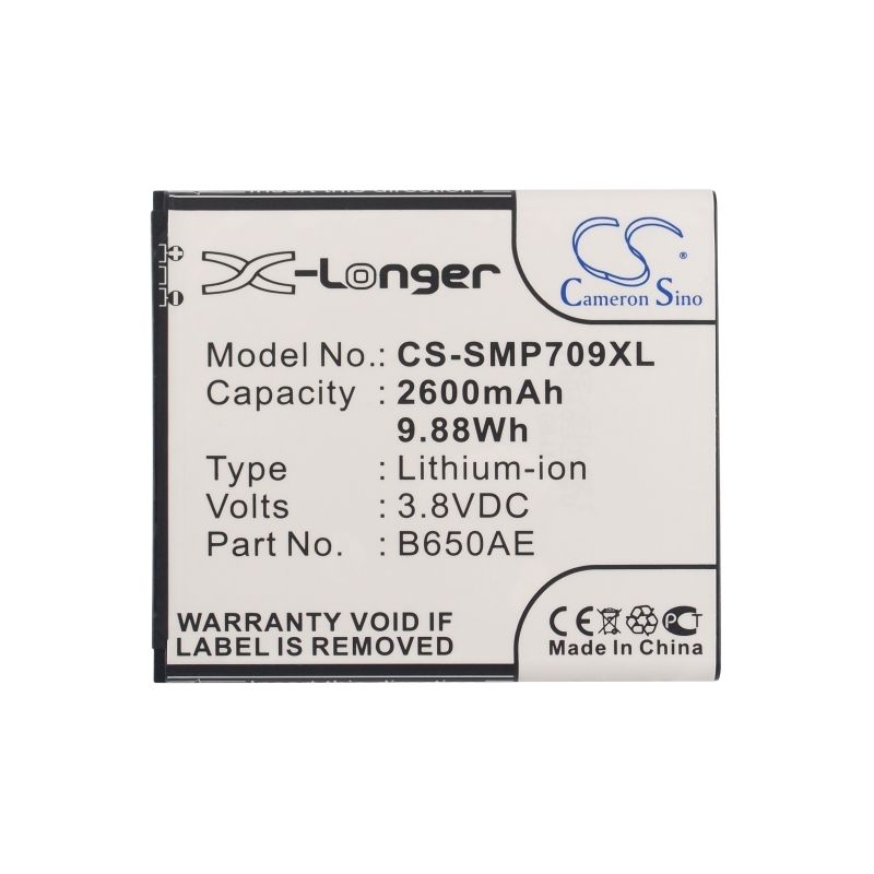 Li-ion Battery Fits Samsung, Galaxy Beam 2, Galaxy Mega 5.8, Galaxy Mega 5.8 Plus Duos 3.8v, 2600mah Mobile & SmartPhone Cameron Sino Technology Limited