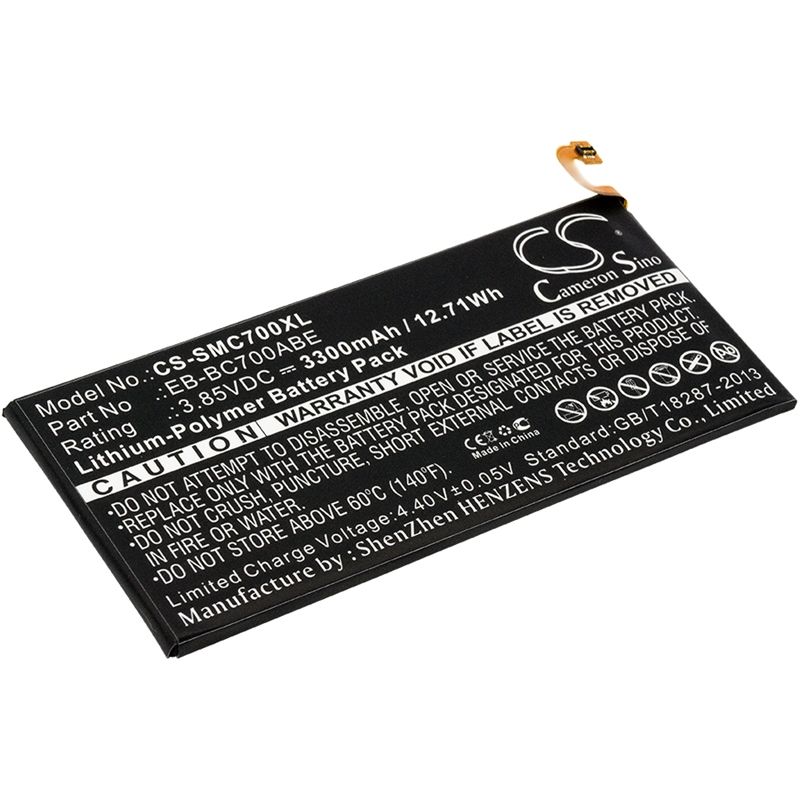 Li-Polymer Battery fits Samsung, galaxy c7, galaxy c7 duos, galaxy c7 pro duos 3.85V, 3300mAh Mobile & SmartPhone Cameron Sino Technology Limited