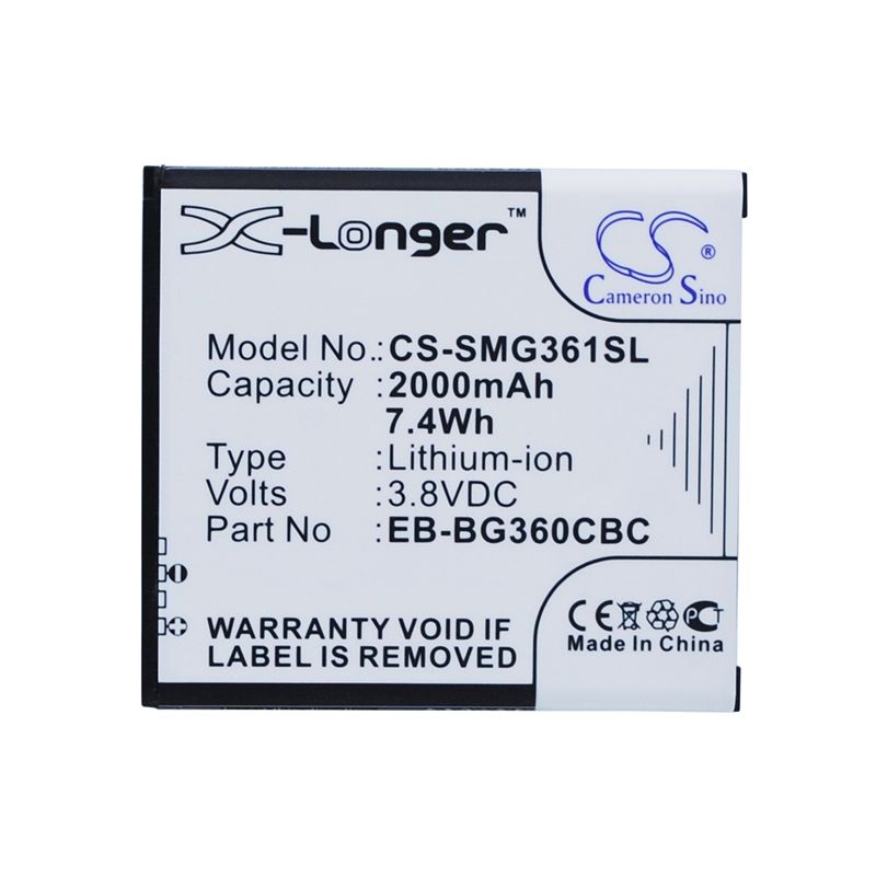 Li-ion Battery Fits Samsung, Galaxy Core Prime, Galaxy Core Prime Cdma, Galaxy Core Prime Td-lte 3.8v, 2000mah Mobile & SmartPhone Cameron Sino Technology Limited
