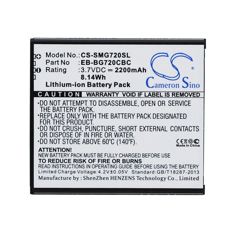 Li-ion Battery fits Samsung, galaxy grand 3, galaxy grand 3 duos, galaxy grand max 3.7V, 2200mAh Mobile & SmartPhone Cameron Sino Technology Limited