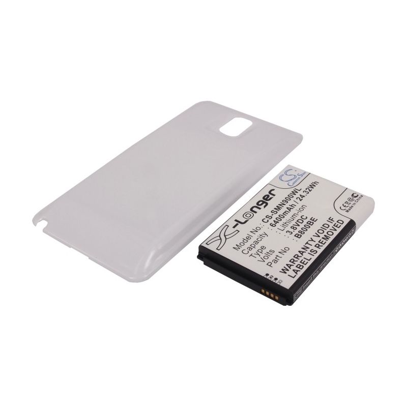 White 3.8V 6400mAh Samsung, galaxy note 3, galaxy note iii, sc-01f Replacement Battery Mobile & SmartPhone Cameron Sino Technology Limited