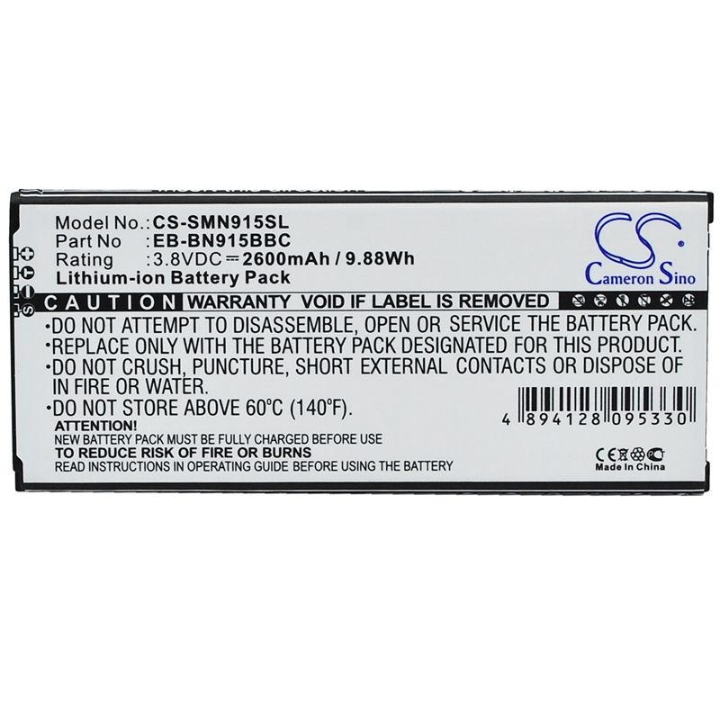 Li-ion Battery fits Samsung, galaxy note edge, note edge 4g, sm-n915 3.8V, 2600mAh Mobile & SmartPhone Cameron Sino Technology Limited