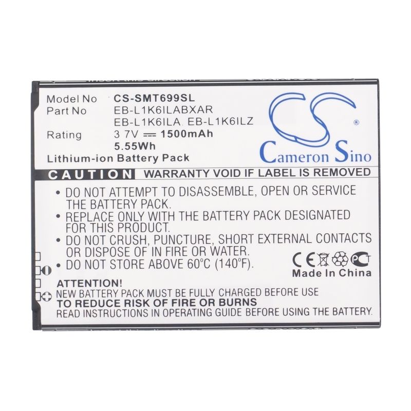 Li-ion Battery fits Samsung, galaxy s blaze q, galaxy s relay 4g, relay 4g 3.7V, 1500mAh Mobile & SmartPhone Cameron Sino Technology Limited