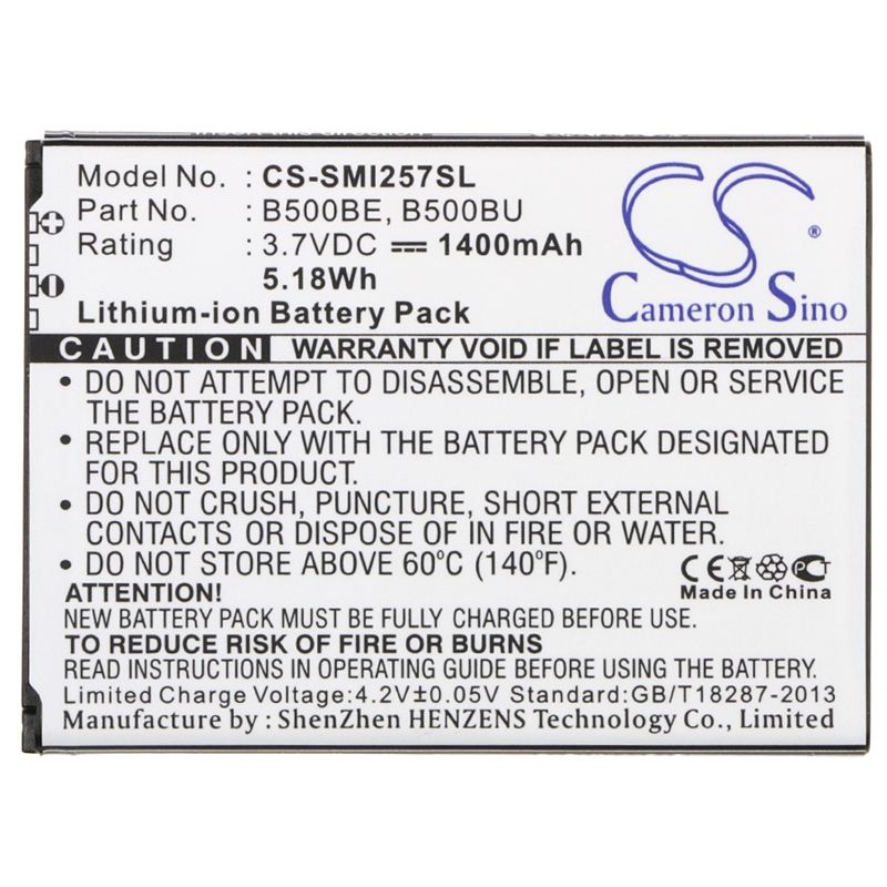 Li-ion Battery fits Samsung, galaxy s4 mini, galaxy s4 mini duos, galaxy s4 mini lte 3.7V, 1400mAh Mobile & SmartPhone Cameron Sino Technology Limited