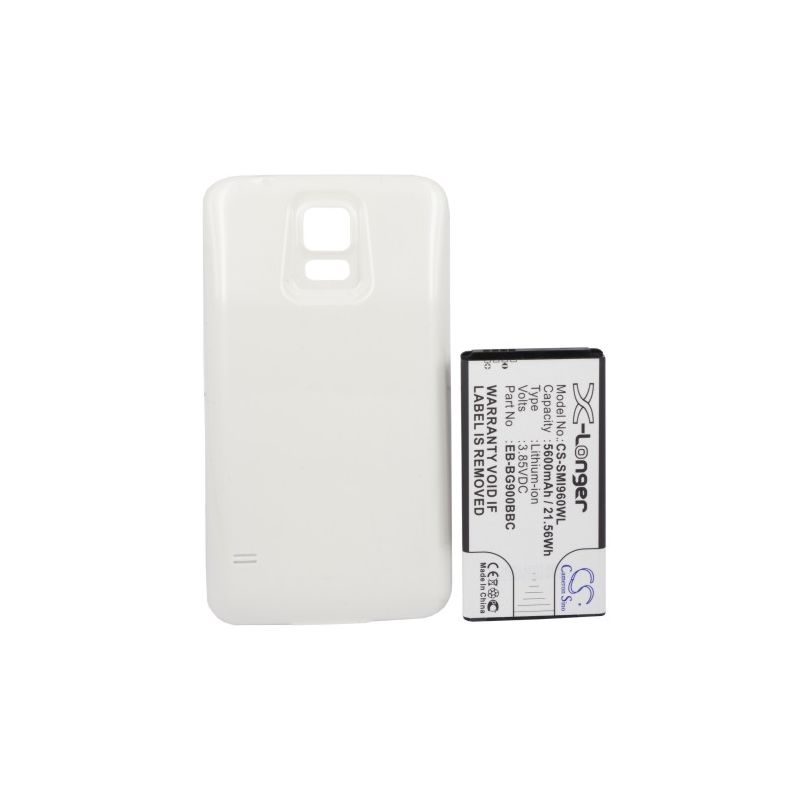 White 3.85V 5600mAh Samsung, galaxy s5, galaxy s5 lte, gt-i9600 Replacement Battery Mobile & SmartPhone Cameron Sino Technology Limited