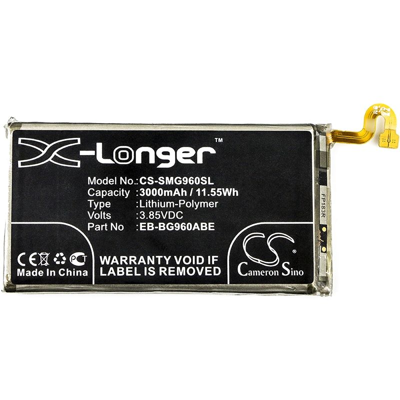 Li-Polymer Battery fits Samsung, galaxy s9, galaxy s9 duos, galaxy s9 duos td-lte 3.85V, 3000mAh Mobile & SmartPhone Cameron Sino Technology Limited