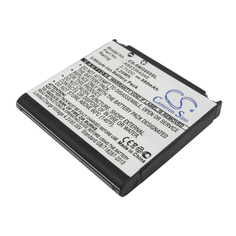Li-ion Battery fits Samsung, gt-3600i, m8800, s3600 3.7V, 880mAh Mobile & SmartPhone Cameron Sino Technology Limited
