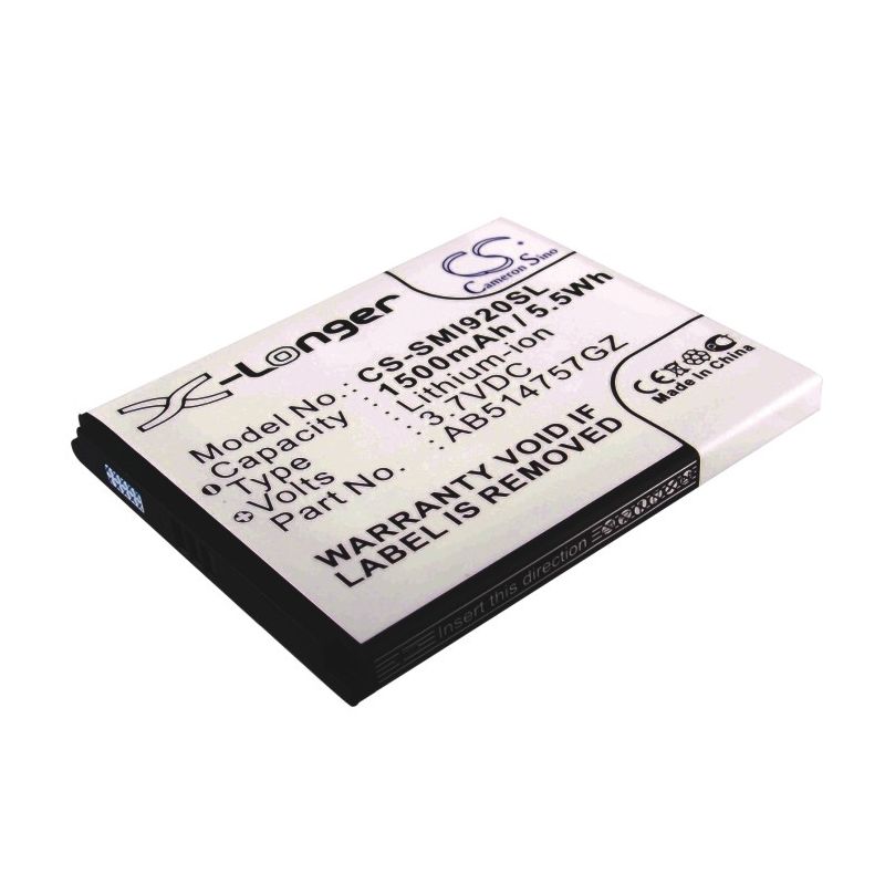 Li-ion Battery fits Samsung, sch-i920, sch-i920 omnia ii, sch-i920v 3.7V, 1500mAh Mobile & SmartPhone Cameron Sino Technology Limited