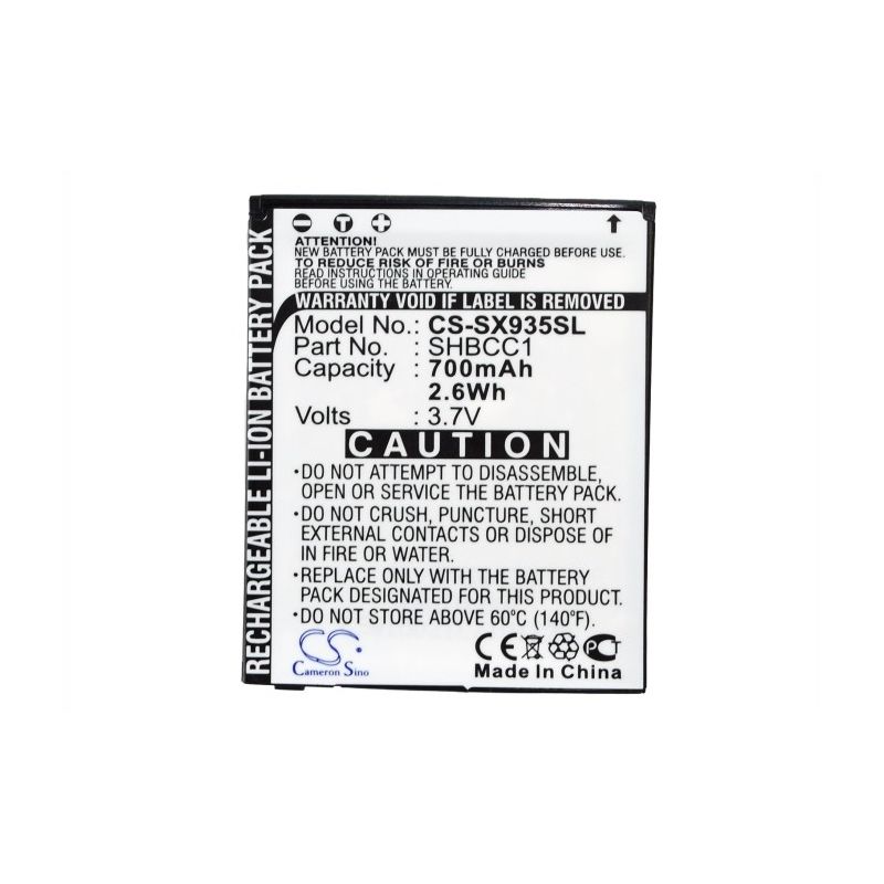 Li-ion Battery fits Sharp, 831sh, 831shs, 832sh 3.7V, 700mAh Mobile & SmartPhone Cameron Sino Technology Limited