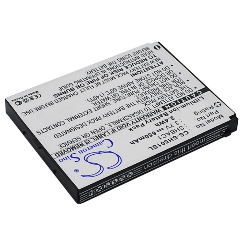 Li-ion Battery fits Sharp, sh501, v501sh 3.7V, 650mAh Mobile & SmartPhone Cameron Sino Technology Limited (Suspended)