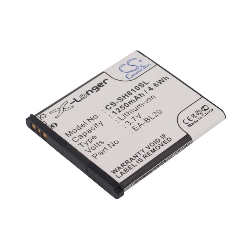 Li-ion Battery fits Sharp, sh80iuc, sh81iuc 3.7V, 1250mAh Mobile & SmartPhone Cameron Sino Technology Limited (Suspended)
