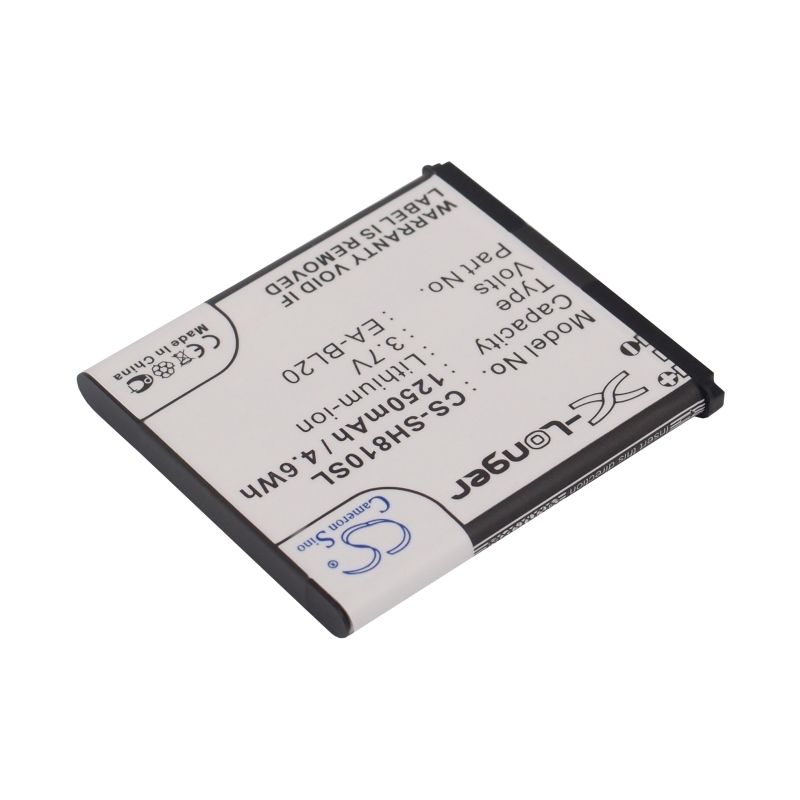 Li-ion Battery fits Sharp, sh80iuc, sh81iuc 3.7V, 1250mAh Mobile & SmartPhone Cameron Sino Technology Limited (Suspended)