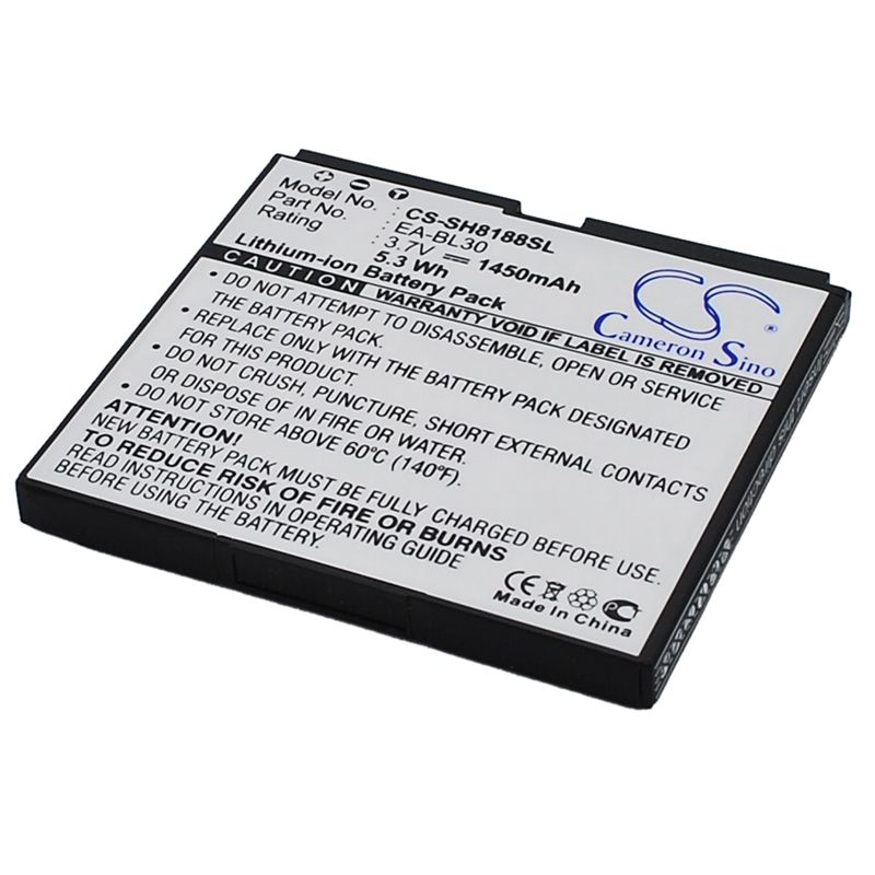 Li-ion Battery fits Sharp, sh8188u 3.7V, 1450mAh Mobile & SmartPhone Cameron Sino Technology Limited