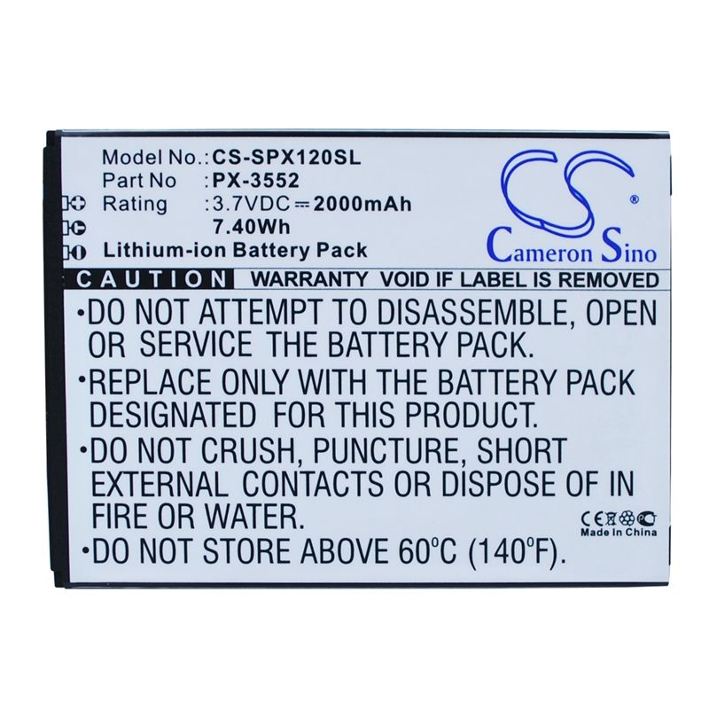 Li-ion Battery fits Simvalley, spx-12 3.7V, 2000mAh Mobile & SmartPhone Cameron Sino Technology Limited (Suspended)