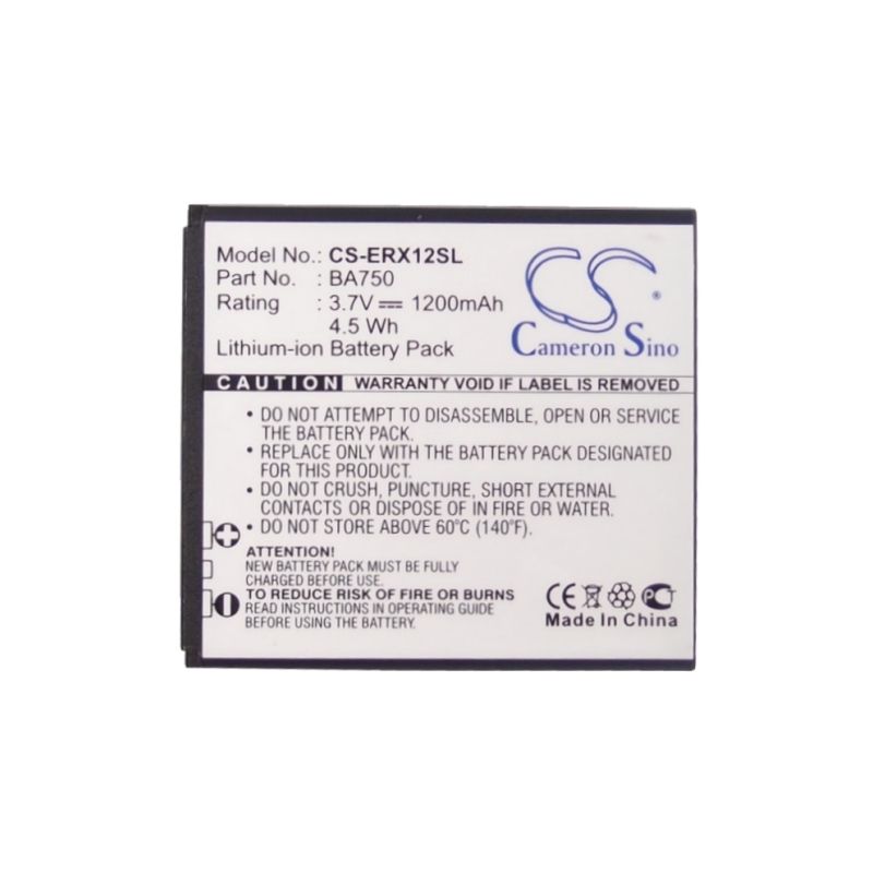 Li-ion Battery fits Sony ericsson, acro, anzu, is11s 3.7V, 1200mAh Mobile & SmartPhone Cameron Sino Technology Limited