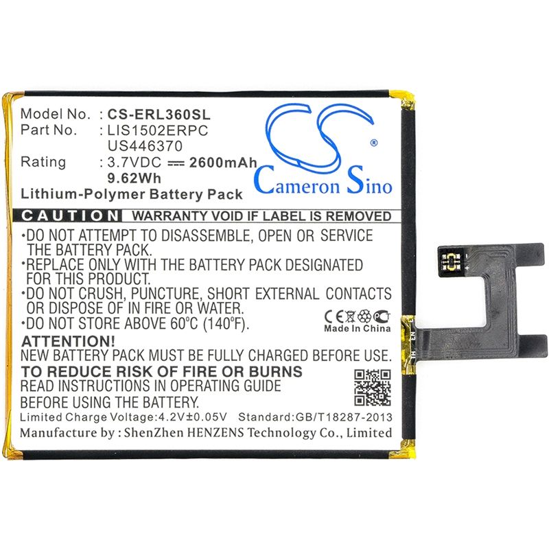 Li-Polymer Battery fits Sony ericsson, c2304, c2305, c6602 3.7V, 2600mAh Mobile & SmartPhone Cameron Sino Technology Limited