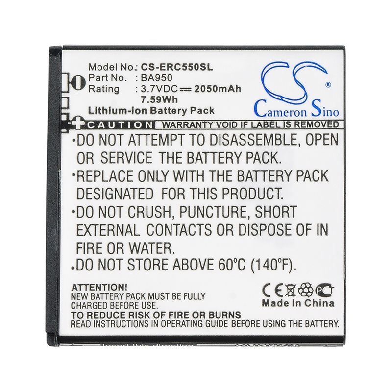 Li-ion Battery fits Sony ericsson, c5503, c550x, dogo 3.7V, 2050mAh Mobile & SmartPhone Cameron Sino Technology Limited