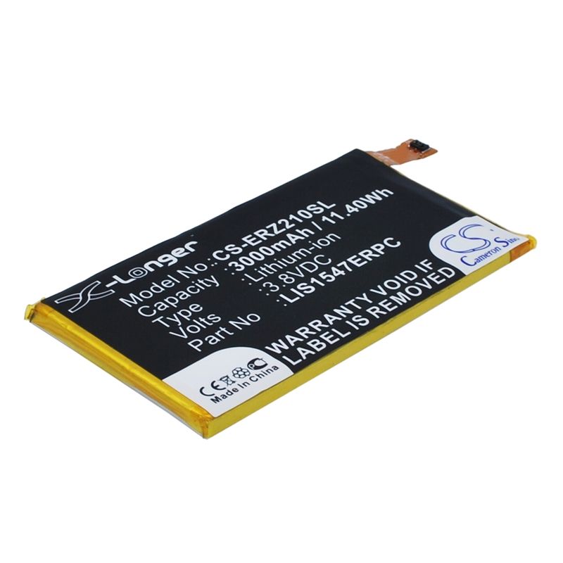 Li-polymer Battery Fits Sony Ericsson, Canopus, Canopus Anna, D6563 3.8v, 3000mah Mobile & SmartPhone Cameron Sino Technology Limited