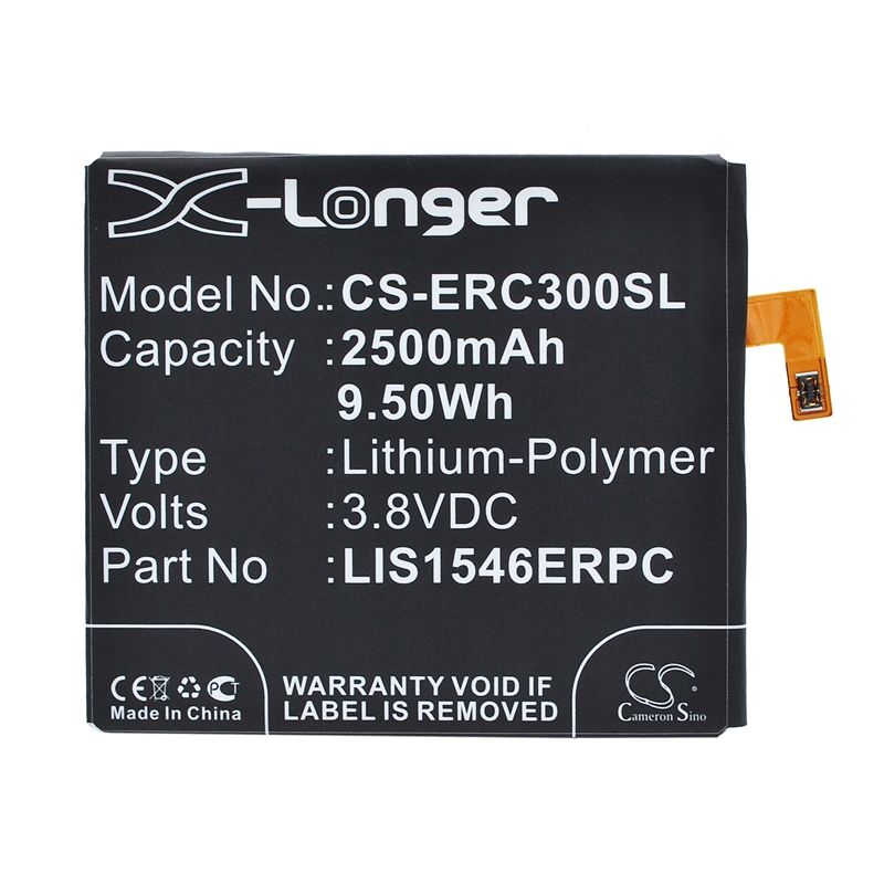 Li-Polymer Battery fits Sony ericsson, d2502, d2533, d5102 3.8V, 2500mAh Mobile & SmartPhone Cameron Sino Technology Limited