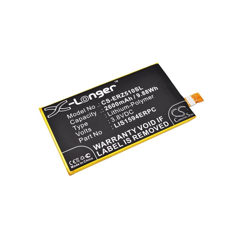 Li-polymer Battery Fits Sony Ericsson, E5803, E5823, F3211 3.8v, 2600mah Mobile & SmartPhone Cameron Sino Technology Limited