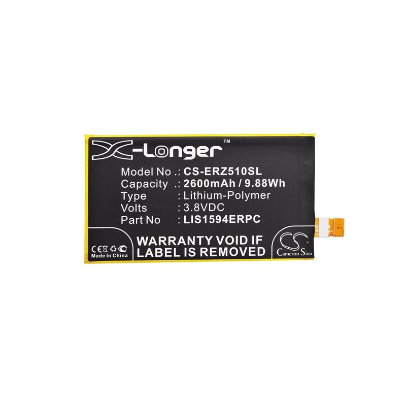 Li-polymer Battery Fits Sony Ericsson, E5803, E5823, F3211 3.8v, 2600mah Mobile & SmartPhone Cameron Sino Technology Limited