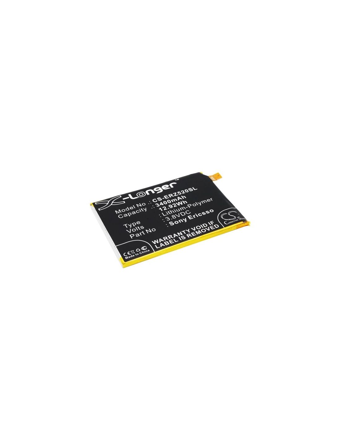 Li-polymer Battery Fits Sony Ericsson, E6853, E6883, Xperia Z5 Premium 3.8v, 3400mah Mobile & SmartPhone Cameron Sino Technology Limited