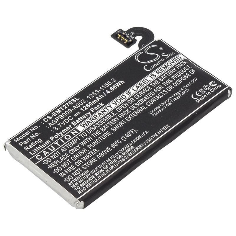 Li-Polymer Battery fits Sony ericsson, pepper, xperia mt27, xperia mt27i 3.7V, 1260mAh Mobile & SmartPhone Cameron Sino Technology Limited