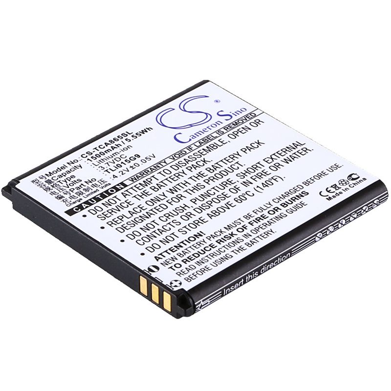 Li-ion Battery fits Tcl, a865, j320c, j320t 3.7V, 1500mAh Mobile & SmartPhone Cameron Sino Technology Limited