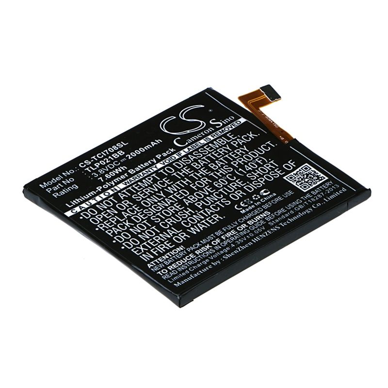 Li-Polymer Battery fits Tcl, i708u, i709m 3.8V, 2000mAh Communications Cameron Sino Technology Limited (Suspended)