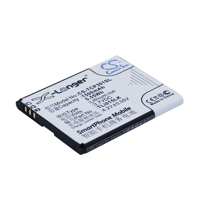 Li-ion Battery fits Tcl, j326t, p301m 3.7V, 1500mAh Communications Cameron Sino Technology Limited (Suspended)