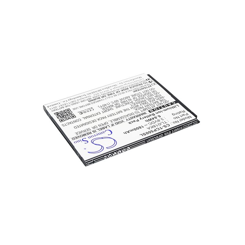 Li-ion Battery fits Tcl, p316l, p500m, p501m 3.8V, 1800mAh Communications Cameron Sino Technology Limited (Suspended)
