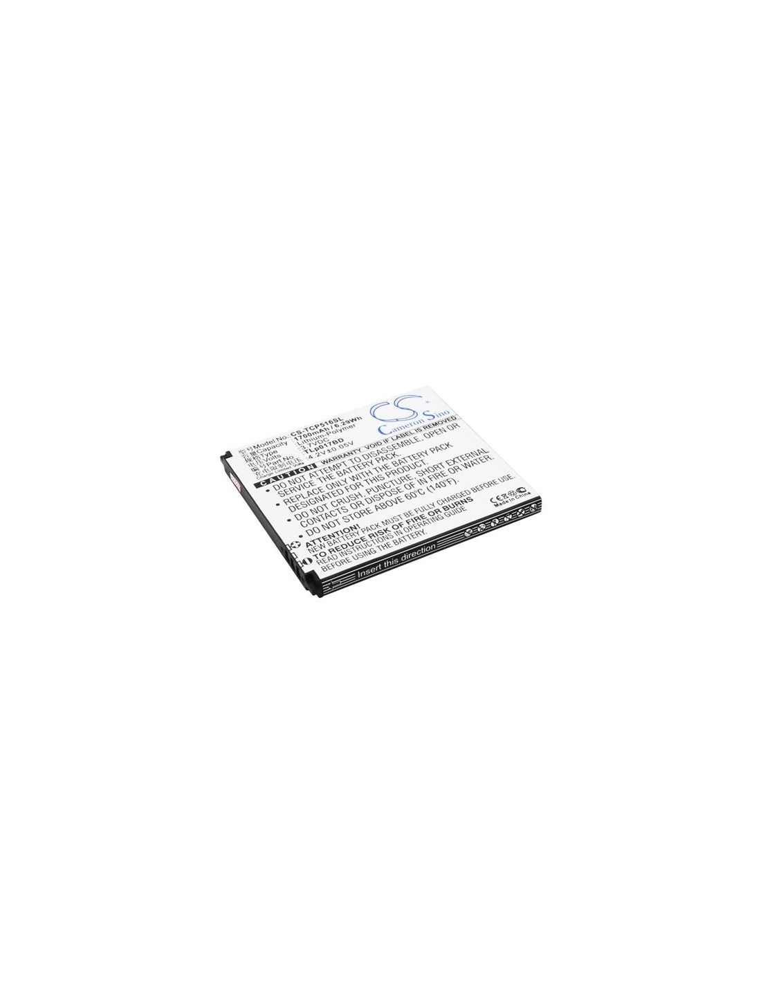 Li-Polymer Battery fits Tcl, p516l 3.7V, 1700mAh Communications Cameron Sino Technology Limited (Suspended)