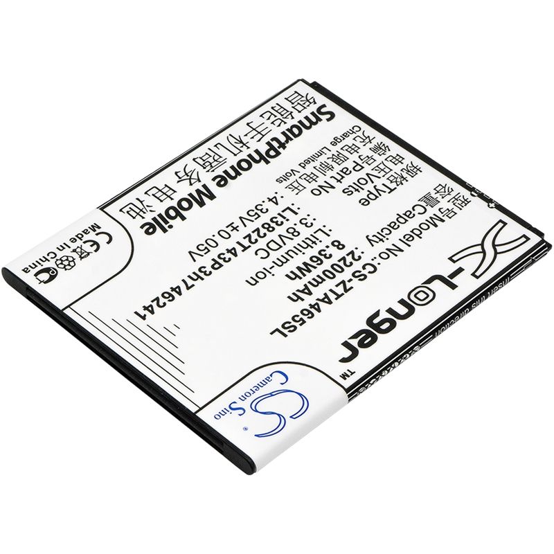 Li-ion Battery fits Telstra, 4gx hd, zte, blade a465 3.8V, 2200mAh Mobile & SmartPhone Cameron Sino Technology Limited