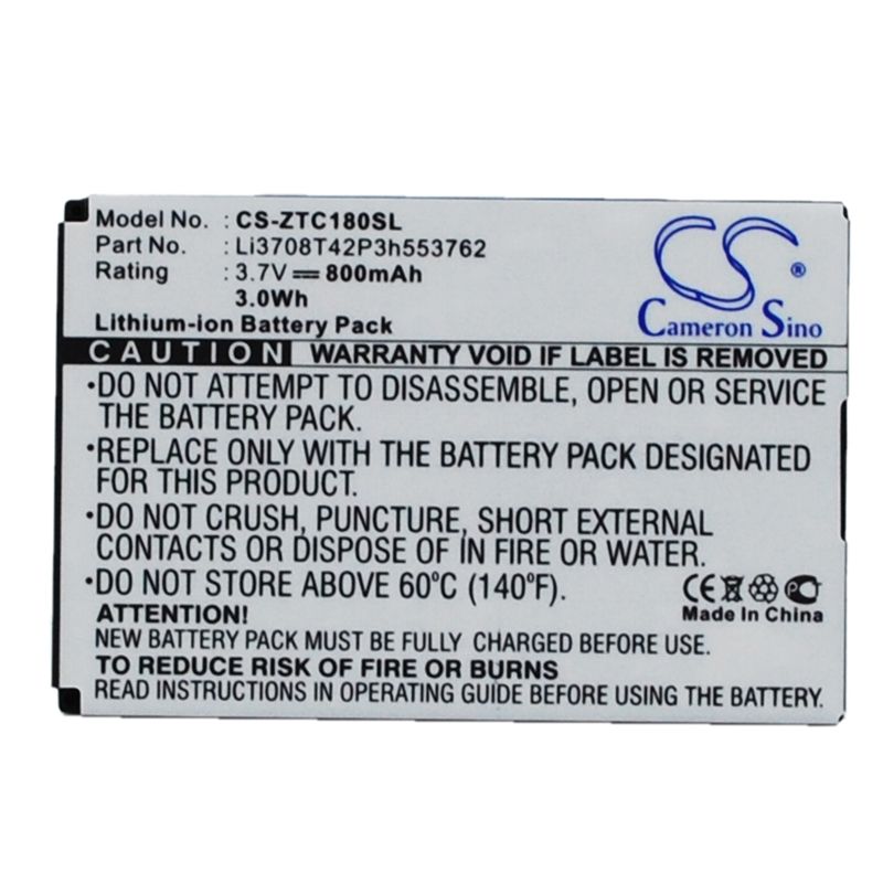 Li-ion Battery fits Telstra, c160, c180, c260 3.7V, 800mAh Communications Cameron Sino Technology Limited (Suspended)