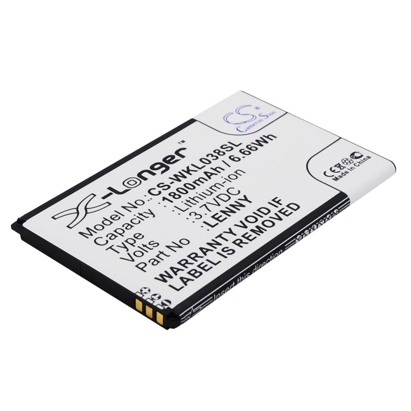 Li-ion Battery fits Wiko, b0386126, lenny 3.7V, 1800mAh Mobile & SmartPhone Cameron Sino Technology Limited