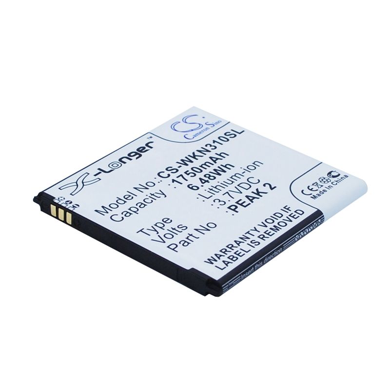 Li-ion Battery fits Wiko, cink peax, cink peax 2, n310 3.7V, 1750mAh Mobile & SmartPhone Cameron Sino Technology Limited