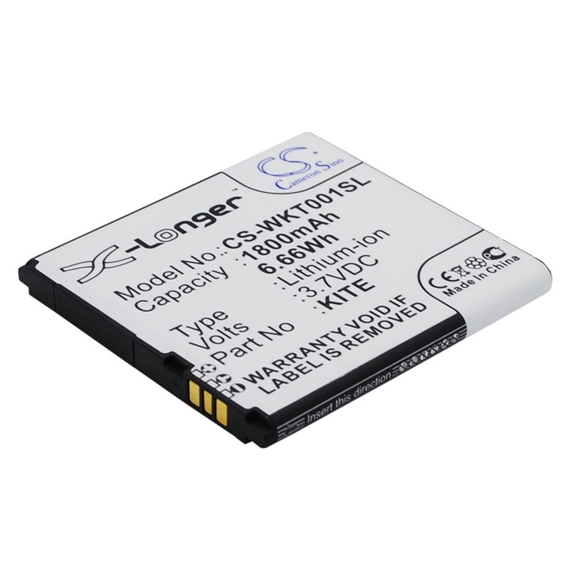 Li-ion Battery fits Wiko, kite 3.7V, 1800mAh Mobile & SmartPhone Cameron Sino Technology Limited