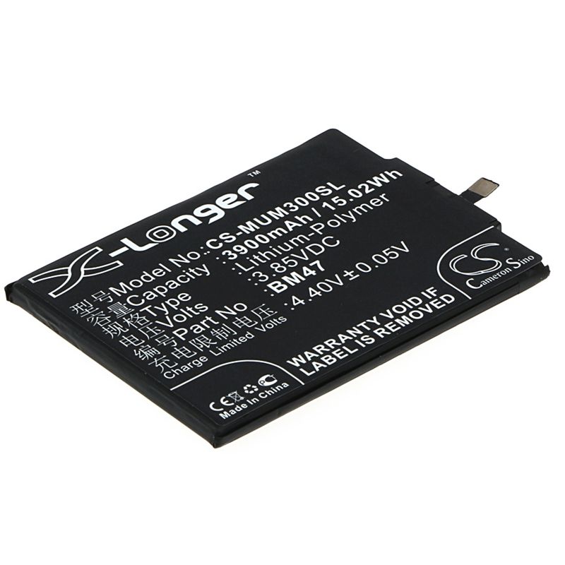 Li-Polymer Battery fits Xiaomi,3, 3s, 3x 3.85V, 3900mAh Mobile & SmartPhone Cameron Sino Technology Limited