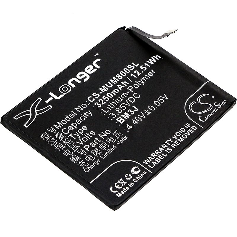 Li-Polymer Battery fits Xiaomi, m1808d2tc, m1808d2te, m1808d2tg 3.85V, 3250mAh Mobile & SmartPhone Cameron Sino Technology Limited