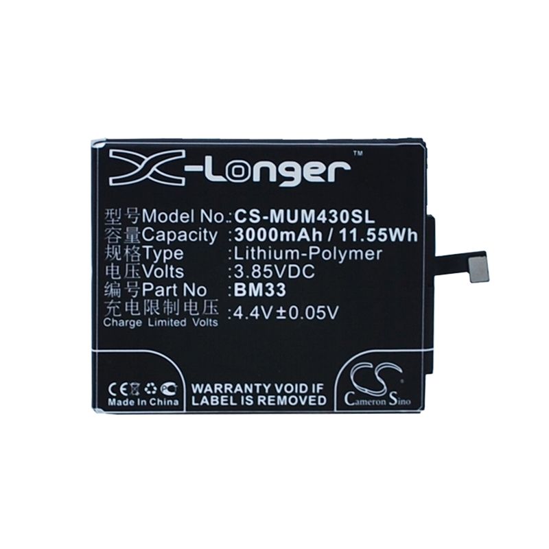 Li-polymer Battery Fits Xiaomi, M4i, X9 3.85v, 3000mah Mobile & SmartPhone Cameron Sino Technology Limited