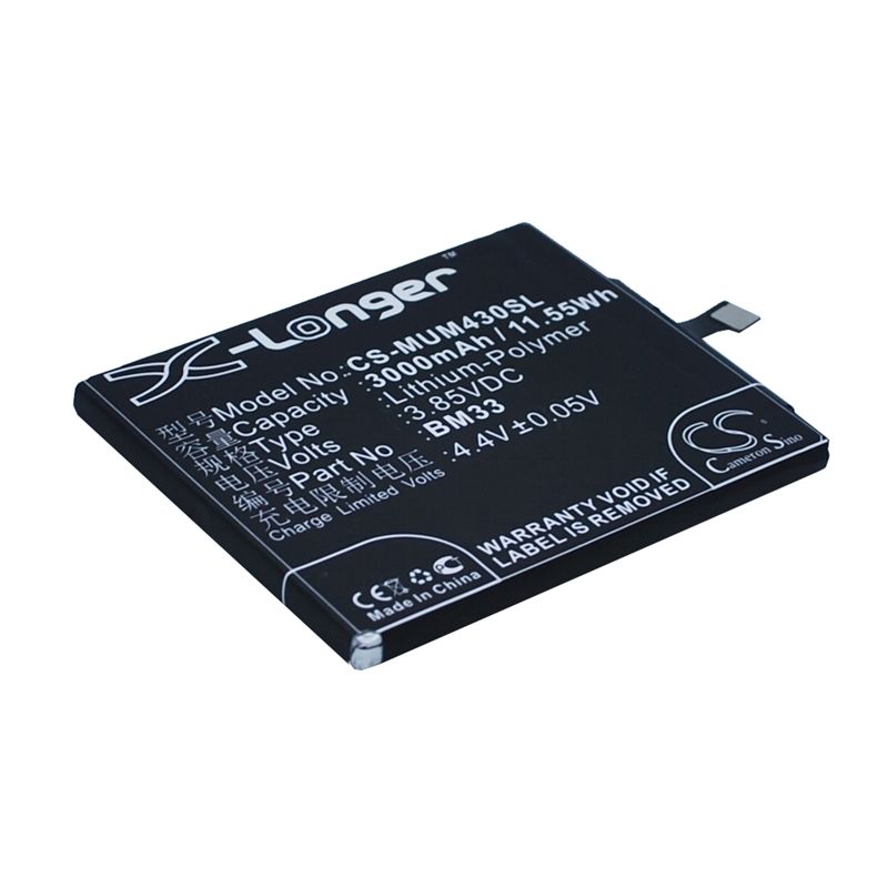 Li-polymer Battery Fits Xiaomi, M4i, X9 3.85v, 3000mah Mobile & SmartPhone Cameron Sino Technology Limited