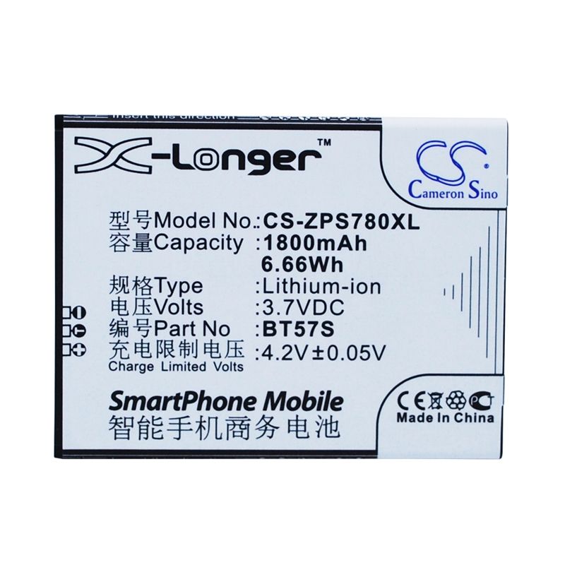 Li-ion Battery fits Zopo,6560, zp780 3.7V, 1800mAh Mobile & SmartPhone Cameron Sino Technology Limited