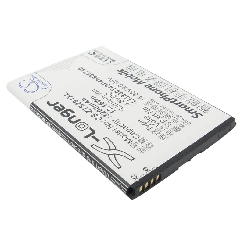Li-ion Battery Fits Zte, Avid 916, Avid 916 Lte, Grand S Ii 3.8v, 3200mah Mobile & SmartPhone Cameron Sino Technology Limited